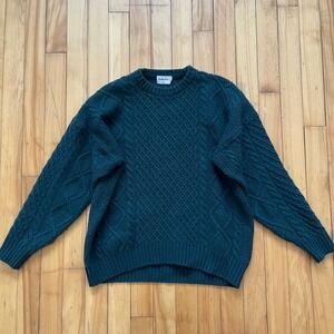Sunday Best Aritzia Merino Wool Cable Size XS Knit Sweater Forest Green